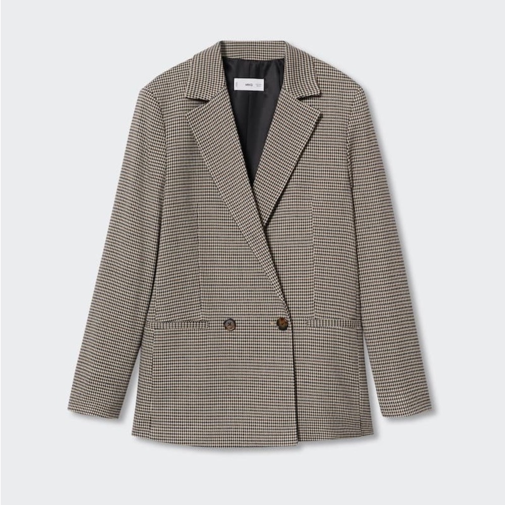 MANGO - Wrap check blazer